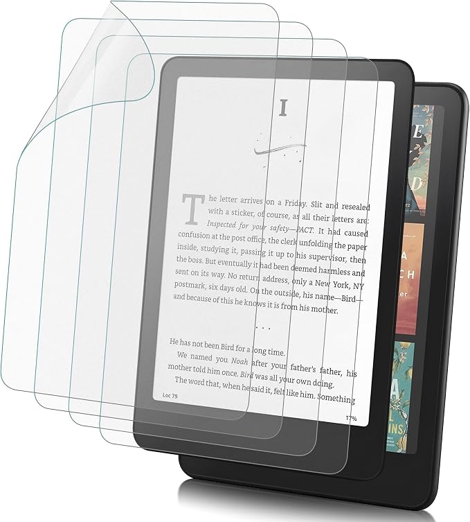 Orzero (4 Pack) Anti-Glare Matte Screen Protector Compatible for Colorsoft 2025/Kids 2025/Signature Edition 2025/2024 /Paperwhite 2025/2024 7-inch, Premium Soft TPU Anti-Fingerprint Bubble Free Anti-Scratch
