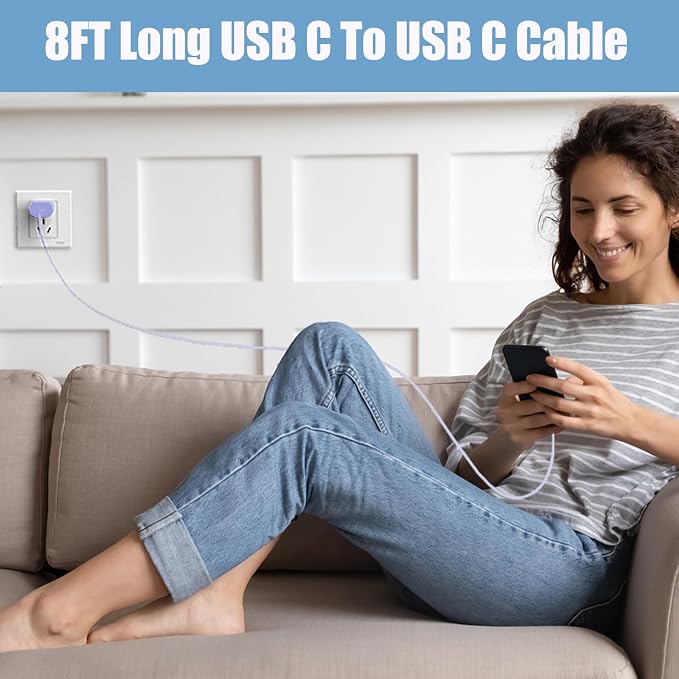 Super Fast Charger Type C,25W USB C Wall Charger Fast Charging Block & 8Ft Cable Cord for Samsung Galaxy S26 S25 S24 Ultra/S24/S24+/S23 Ultra/S23/S23+/S22/S22 Ultra/S22+/S21 Ultra/S20 Ultra/Note 20/10