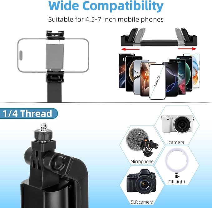 360° Auto Face Tracking Tripod, 70" Facial Recognition Tripod with Gesture Control, Selfie Stick with Multi-Color Temperature Fill Light, Live Broadcast/Video Conferencing/Vlog Artifact