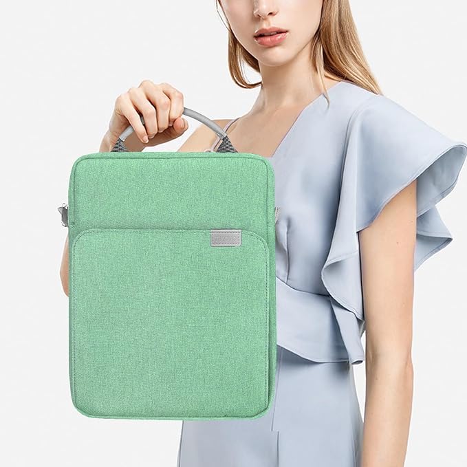 TiMOVO 9-11 Inch Tablet Sleeve Bag with Shoulder Strap for iPad 11-inch A16 2025, iPad 10th Gen. 10.9"/10.2", Galaxy Tab A9+/A11Plus 11", Bodhi Green