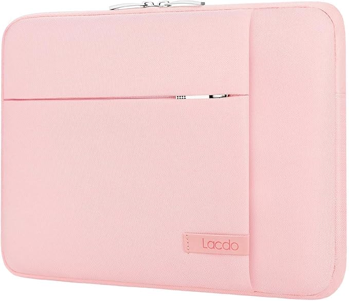 Lacdo Laptop Sleeve Case for 16 inch MacBook Pro M5 Pro/Max A3428 A3429 (2026), M4/M3/M2/M1 A3403 A3186 A2991 A2780 A2485 A2141 | 15 inch Microsoft Surface Laptop 7th Copilot+PC Computer Bag, Pink