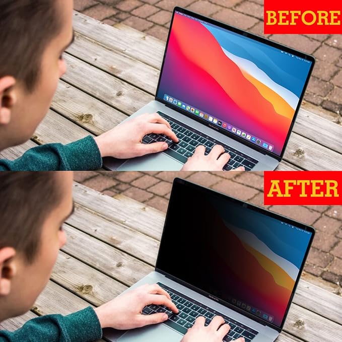 Privacy Screen for MacBook Air 13 Inch (2018, 2019, 2020, 2021, M1) Removable Laptop Privacy Filter Shield and Protector For Macbook Pro 2016, 2017, 2018, 2019, 2020, 2021*, 2022, M1, M2