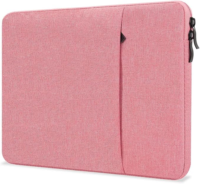 ProElife 12-Inch Laptop Tablet Sleeve Case Canvas Cover for 2022-2014 Surface Pro 4/5 / 6/7 / 7+ / 8/9|Surface Laptop Go 1/2 12.4"|MacBook Air/Pro 13'' M1|Samsung Galaxy Tab S8+/S7+ Bag (Pink)