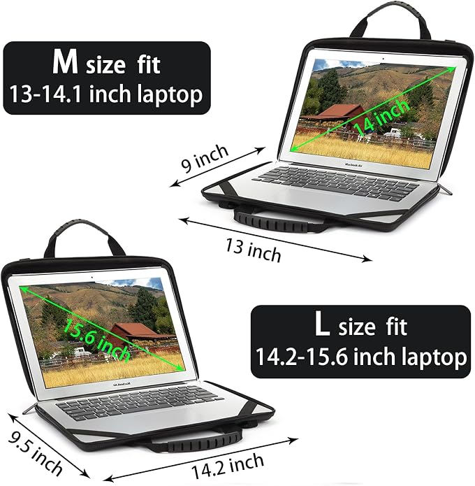 Laptop Case Hard Shell Laptop Bag for Men Women with Shoulder Strap