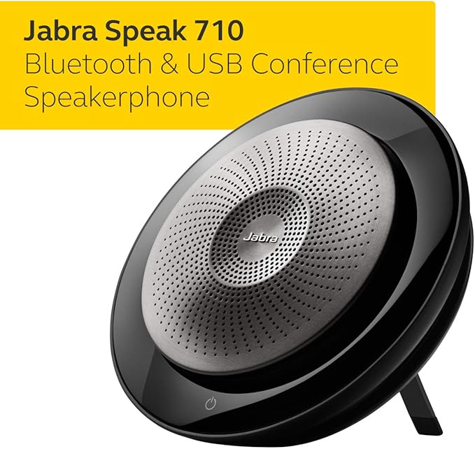 Jabra Speak 710 UC Wireless Bluetooth Speakerphone with Link 370 USB Adapter – Portable Conference Speaker for Holding Meetings Anywhere with Immersive Sound - Certified for Zoom & Google Meet