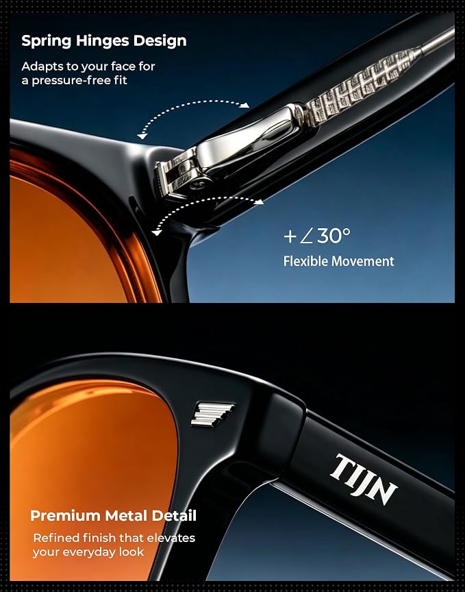 TIJN Premuim Blue Light Blocking Glasses for Women Men Square Frame Nerd Eyeglasses Anti Blue Ray Computer Screen Glasses