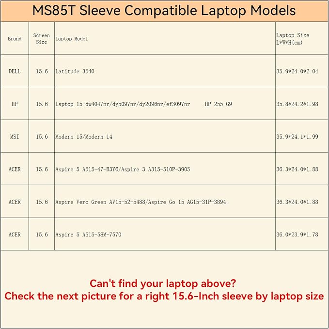 Smatree MS85T Hard Protective 15.6 inch Laptop Sleeve Case Compatible for HP Laptop 15/HP 255 G9, DELL Latitude, MSI Modern 14/15/15 H, for ACER Aspire 3/5/Go 15/Vero Green