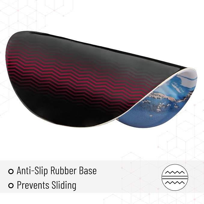 Mr. Pen- Ergonomic Mouse Pad with Wrist Rest, Glacial Blue Marble Design, Breathable Fabric with Memory Foam Cushion, Non-Slip Rubber Base, Gel Mouse Pad with Wrist Support