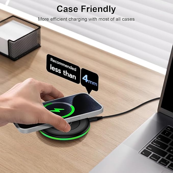 Wireless Charger for Samsung Fast Charging Pad Compatible Samsung Galaxy S26 Ultra/S25 FE/S25 Ultra/S24 FE/S23,2 Pack 15W Wireless Charger Android Charging Mat for Google Pixel 10a 10 Pro XL