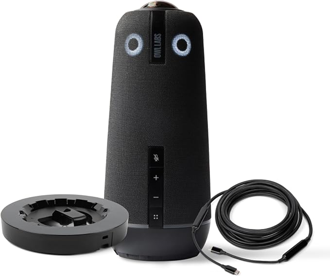Owl Labs Meeting 4+ Premium Pack - 360 Degree, 4K Smart Video Conference Camera, Microphone, and Speaker (Includes Accessories and Warranty)