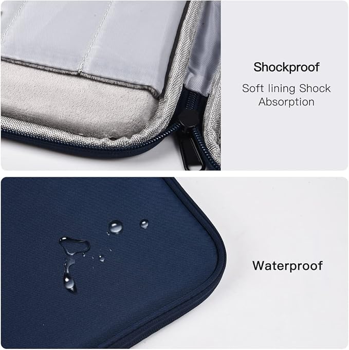 9-11 Inch Tablet Sleeve Bag for iPad Pro 11 M5 M4/Air 11 M2 M3 M4,Samsung Galaxy Tab A9+ S11 S9/S8 Ultra 11"/A8/S7/A7/S6 Lite 10.4"/S5e,iPad Air 5 4 10.9"/Air 2 9.7"/iPad 9 8 10.2" Pouches Case-Blue