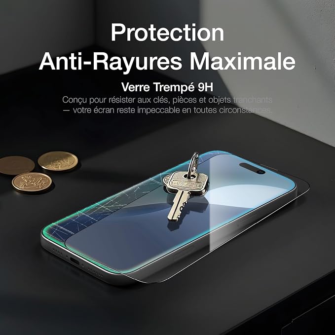 AMAZINGthing for iPhone 16 Pro [Titan - Full Glass] Screen Protector, Ultra Clear, 9H Tempered Glass, Built-in Dust Filter Full Coverage, Case‑Friendly, Oleophobic, Easy Installation, 2 Pack