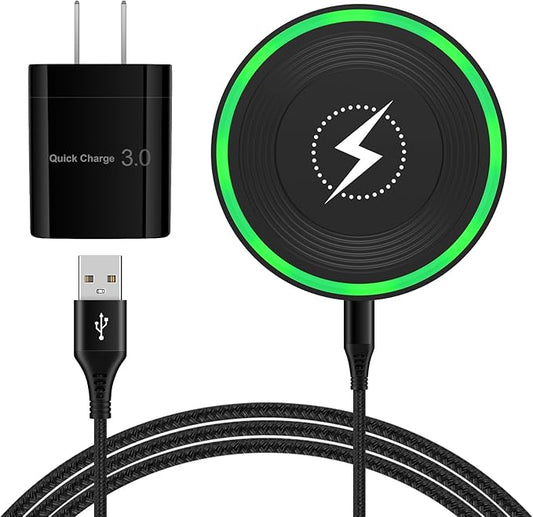 for Samsung Wireless Charger Fast Charging Pad for Samsung Galaxy S26 Ultra S25 FE S25 S24 Plus S23 Z Flip7,Android Phone Wireless Charging Station Cargador Inalámbrico Para for iPhone 17 with Adapter