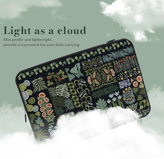 iCasso Laptop Sleeve 15.6 inch, Compatible with MacBook Air 15 inch, Vintage Shockproof Laptop Case 15.6'', Slim Protective Travel Carrying Case for MacBook Pro 16, Lenovo Dell Asus HP, Black
