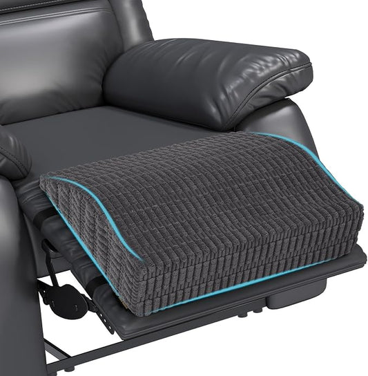 idee-home Recliner Leg Rest Cushion, Recliner Footrest Extender Pillow with Removable Corduroy Cover, Multi Purpose Ergonomic Foot Pillow Back & Lumbar Support Cushion for Bed Sofa Couch, Grey