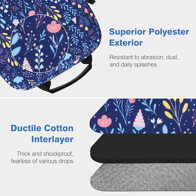 Dadanism 9-11 Inch Tablet Sleeve Bag Carrying Case with Shoulder Strap for iPad (A16) 11", iPad 10th Gen 10.9", iPad Air M4/Pro M5 11", iPad 9/8/7th 10.2", Galaxy Tab A11+ Plus 11", Night Blue