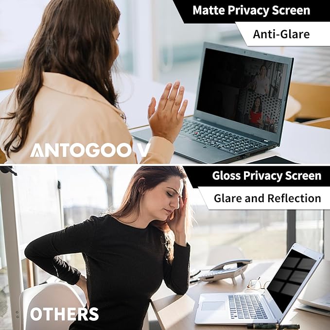 13.3 Inch 1920x1200P (16:10) Laptop Privacy Screen Filter, Anti Blue Light Glare & Anti Scratch Computer Privacy Shield, Not for 13" with 16:9 Aspect Ratio Laptop