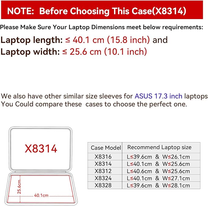 Smatree Hard EVA Protective Sleeve Case Compatible for 17.3inch ASUS Vivobook 17X (K3704), for 17.3 inch ASUS Vivobook 17 (F1704)Laptop, for SideTrak Solo 17.3 inch Portable Monitor Sleeve Bag (X8314)