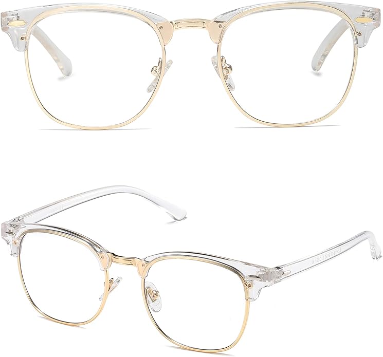 SOJOS Retro Semi Rimless Polarized Sunglasses Horn Rimmed UV400 Glasses SJ5018, Yellow Tortoise Frame/Green Lens