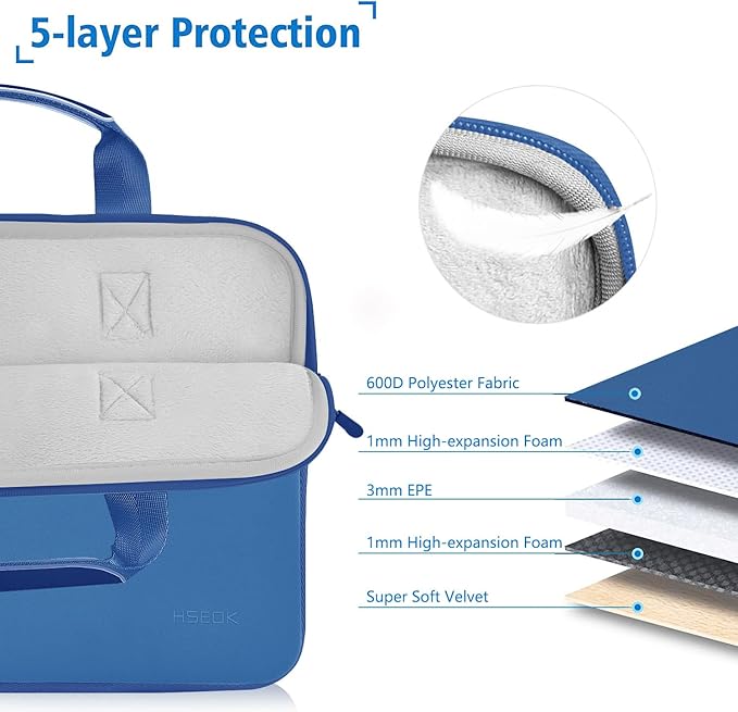 Hseok Laptop Sleeve 14 inch Case with Small Case, Compatible with MacBook Neo 14, MacBook Pro 14 M5/M4/M3/M2/M1, XPS 14 and Most 14 inch Notebooks, Neoprene Computer Handbag,J01B01