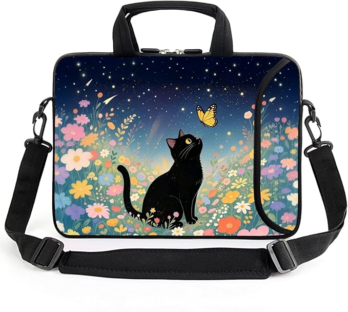 AMARY 17" Laptop Shoulder Bag Carrying Case Adjustable shoulder straps, comfortable handle, front pocket for storing mouse (Cat-1)