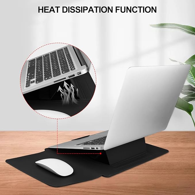 HoYiXi 13 Inch Laptop Sleeve Case Bag Compatible with 13‘’ MacBook Neo 2026/MacBook Air 13 M1 M2 2022-2018/MacBook Pro 13 M2 2022-2016/Surface Pro 8 2021/Surface Go 3 13-13.6'' Dell ASUS Acer PC,Black