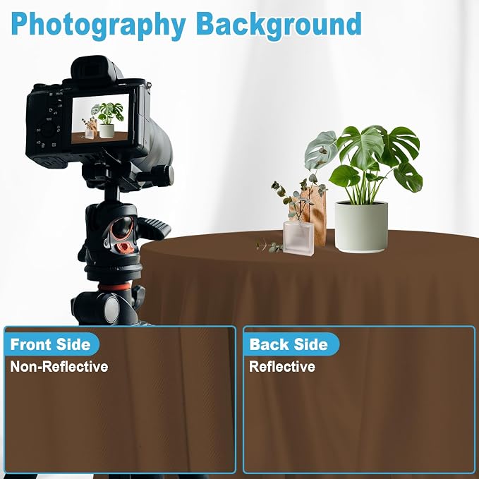 Dark Brown Backdrop for Photoshoot, Professional Photo Backdrop Background Curtain for Product Photography, Portraits, Wedding, Party, Live Streaming Video Recording 5X7 FT