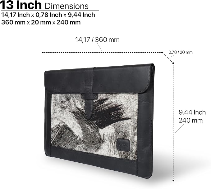 Londo Leather Sleeve Compatible with MacBook Pro 14 & Air 13-13.3 Inch (M5, M4, M3, M2, M1, Pro, Max) & iPad Pro 12.9, Premium Top Grain Leather Laptop Bag, 2020 to 2026 Models