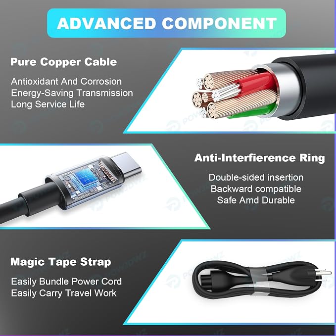 130W USB Type C Laptop Charger Compatible with Dell XPS 15 17 9500 9510 9520 9530 9700 9710 9720 2in1,Precision 5550 5560 5530 5570 5470 5480 5760,Latitude 5431 5531 AC Adapter Computer Power Cord