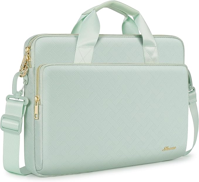 KIZUNA Laptop Sleeve Case 17 Inch Computer Shoulder Bag for 17.3" Lenovo ThinkBook Plus/IdeaPad 3i Gen7/ASUS Vivobook/ZenBook Pro/LG gram/MSI 17/Dell XPS/HP ENVY,Green