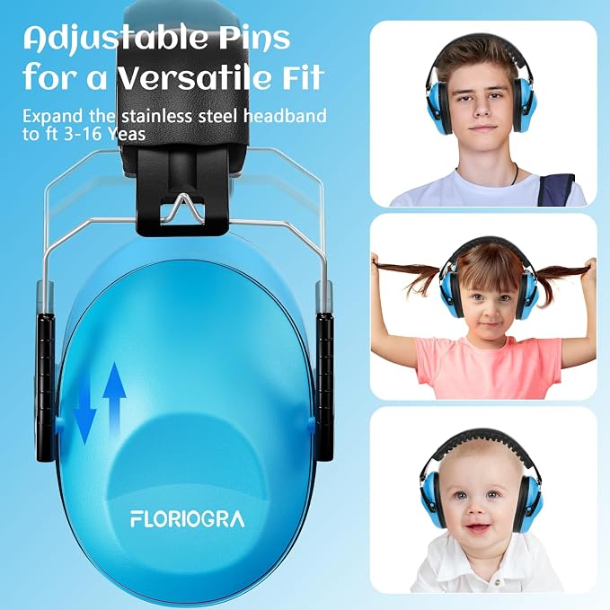 Floriogra 6 Pack Noise Cancelling Headphones for Kids, Kids Ear Protection 28dB SNR Noise Reduction Ear Muffs for Children/Toddler, Noise Cancelling Hearing Protection For Fireworks/Monster Truck