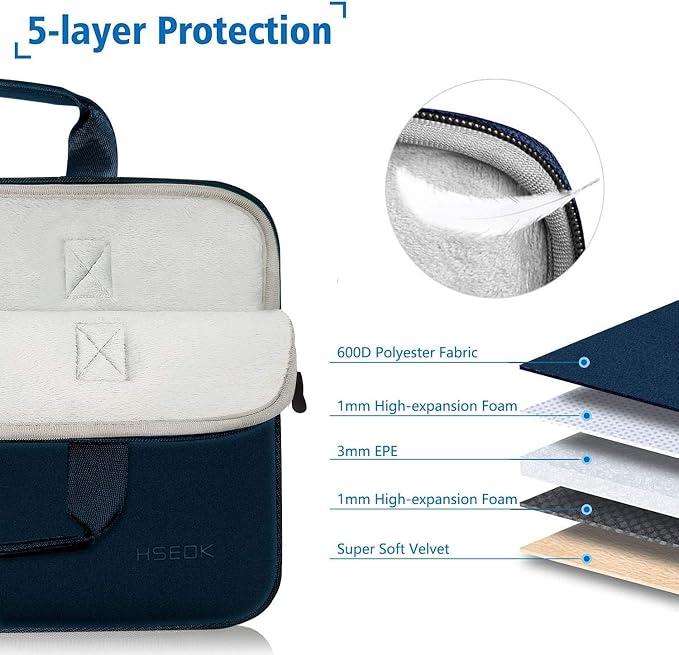 Hseok Laptop Sleeve 14 inch Case with Small Case, Compatible with MacBook Neo 14, MacBook Pro 14 M5/M4/M3/M2/M1, XPS 14 and Most 14 inch Notebooks, Neoprene Computer Handbag,B01L01