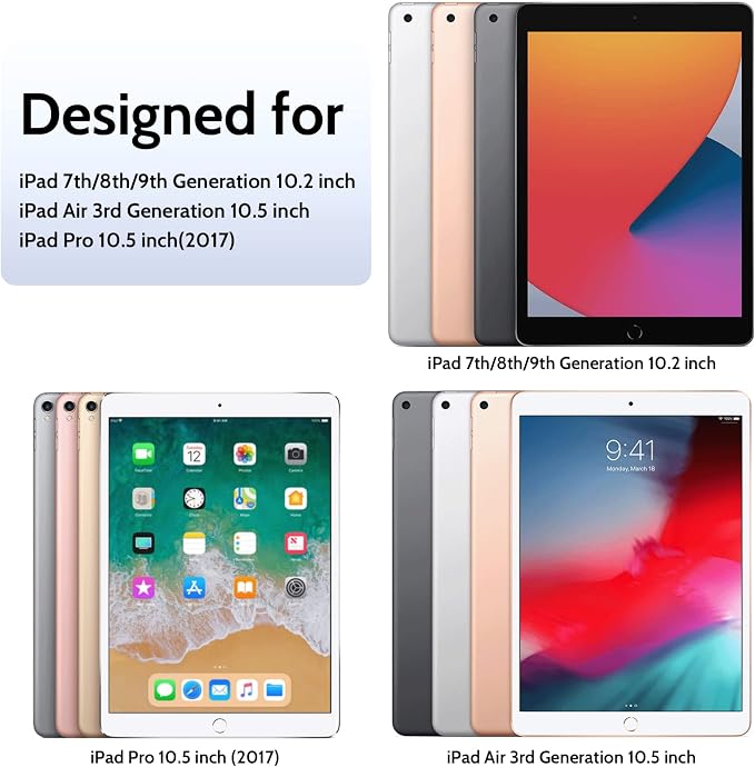Peslv 2 Pack Magnetic Paperfilm for iPad 9th 8th 7th Generation 10.2 Inch & Air 3th & Pro 10.5in Feel Like Writring Drawing On Paper, Removable Matte Anti Glare Blue Light Screen Protector