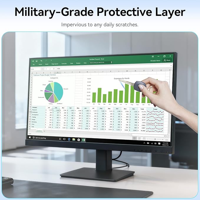 [2-Pack] 23.6 Inch Anti Blue Light Screen Protector Compatible with Lenovo Hp Dell Acer Asus Samsung etc Monitor 16:9 Aspect, Removable Anti Glare Filter Uv Blocker Shield Eye Protection Film Laptop
