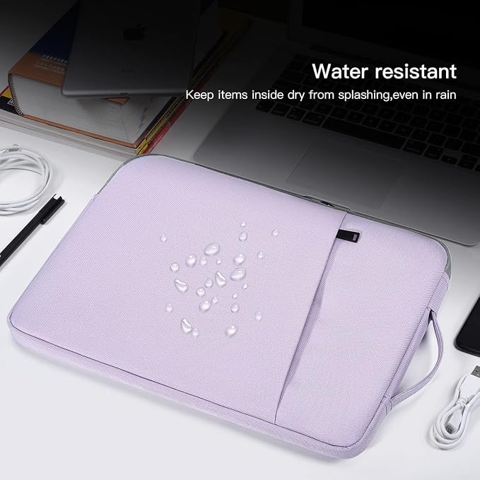 17 inch Laptop Case Sleeve, Padded Protective Shockproof Water-Resistant Laptop Cover with Handle for HP Envy 17 / Pavilion 17, Dell Lenovo Asus Acer MSI 17.3-in Computer Carrying Bag -Purple