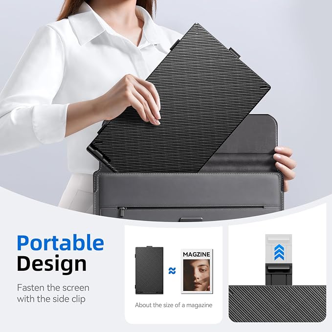 Laptop Screen Extender 14", FHD 1080P Portable Monitor for Laptop, Light Monitor Extender Plug&Play, IPS Display Computer Monitor for Laptop 13-17” (Screen Length: 11.81"-16.14") for Travel Work