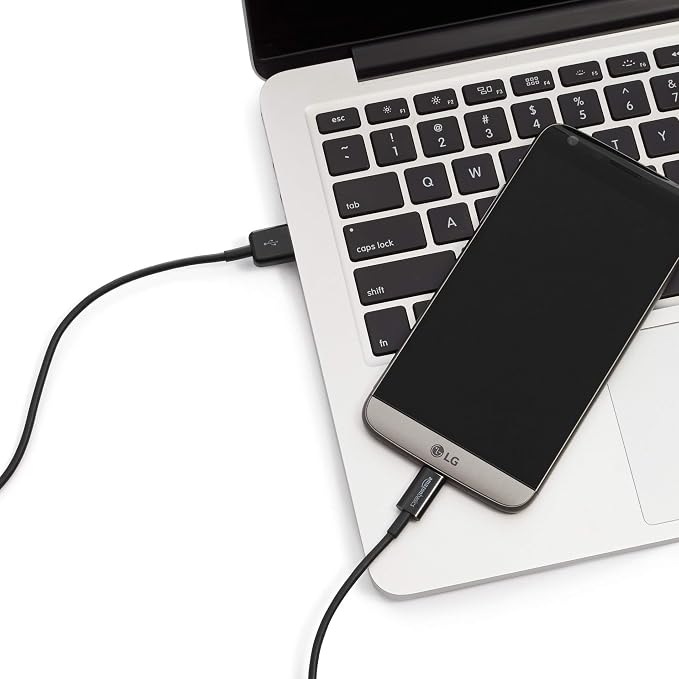Amazon Basics USB-C to USB-A 2.0 Fast Charger Cable, 480Mbps Data Transfer Speed, USB-IF Certified, for Apple iPhone 16/15, iPad, Samsung Galaxy, Tablets, Car, 3ft, Black