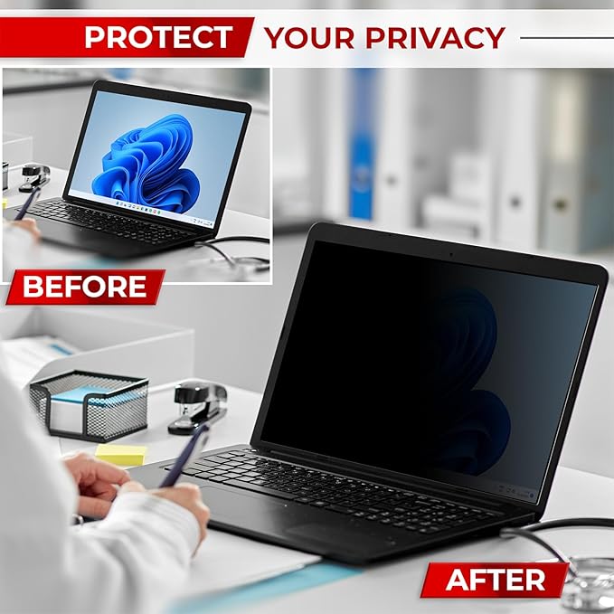 SightPro 14 Inch 16:10 Laptop Privacy Screen Filter - Computer Monitor Privacy Shield and Anti-Glare Protector