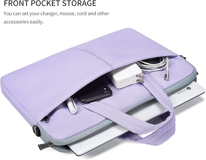 17 17.3 Inch Laptop Sleeve Case for HP 17 Laptop TouchScreen/HP Envy/Pavilion 17, ASUS Dell Acer Lenovo Laptop Case with Shoulder Carrying Bag, Purple