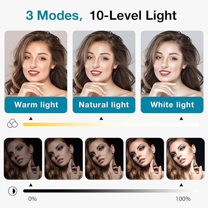 InnoGear Video Conference Light, On-Camera Video Lights for Monitor Desk LED Streaming Lighting with Remote and Touch Control Selfie Zoom Lighting for Computer Webcam Laptop Podcast, Recording