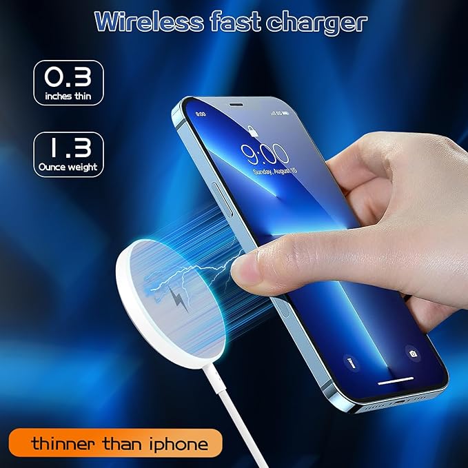 Magnetic Wireless Charger for iPhone 16 15 Wireless Charging,Fast Mag-Safe Charger 2Pack 6FT with Apple USB C Charging Block for iPhone 16 Pro Max/16Pro/15 Pro/16/15/14/13/12/Plus/AirPods 3/2/Pro 2