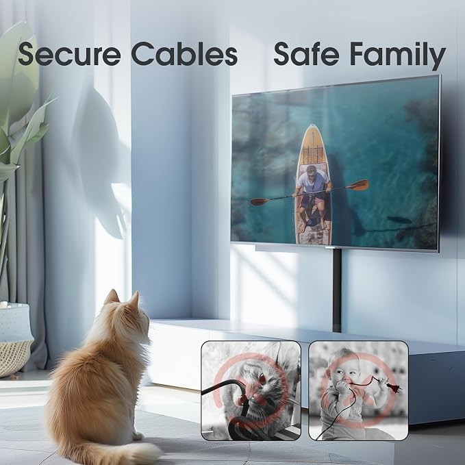 47in XX-Large Black Cord Hider Wall Mounted TV, Pre-drilled Cord Cover, Wire Hiders for TV on Wall, Paintable Cable Cover, W2.36in H0.75in