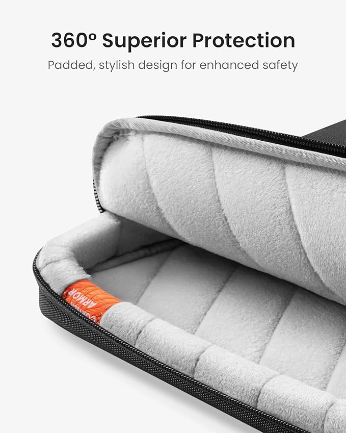 tomtoc 360 Protective Laptop Shoulder Bag for 15 Inch New 2026 MacBook Air M5/A3448, M4/A3241, M3/A3114, M2/A2941, 15 Inch Microsoft Surface Laptop 7/6, Water-Resistant Accessory Case