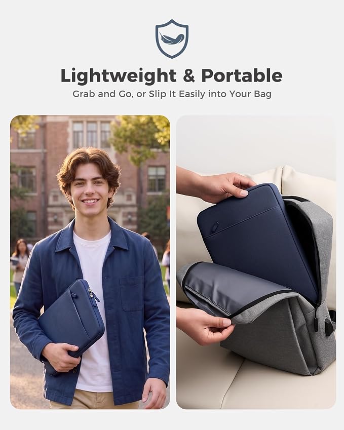 ProCase Laptop Sleeve for MacBook Neo 13 inch 2026 (Model A3404, A18 Pro), Protective Case with Soft Lining, Slim Travel Sleeve with Pocket for Accessories, Tailored for MacBook Neo 13” -Indigo