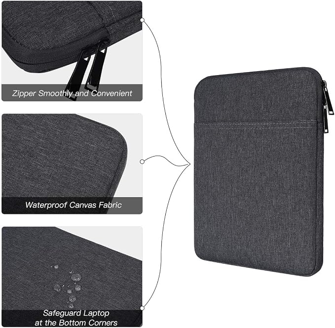 Tablet Sleeve for 11 Inch iPad A16 /iPad Air M3 M2/ Pro M5, 10.9 inch iPad 10th/ Air 5, Galaxy Tab A8 10.5" Protective Bag, Space Grey