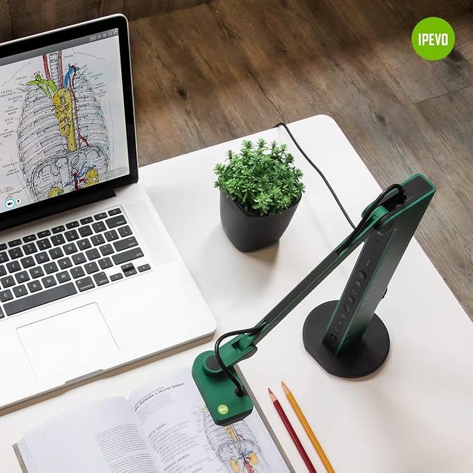 IPEVO VZ-R HDMI/USB Dual Mode 8MP Visual Communication Tool for Real-time Projection, Distance Learning, Web conferencing, Video Recording, Live Demos — Works with and Without a Computer,Green
