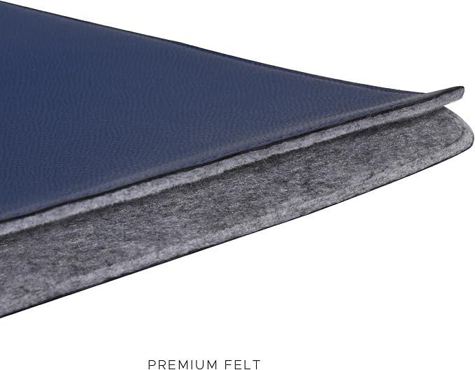 Comfyable Laptop Sleeve 15 Inch Precisely Compatible with MacBook Air 15" M5 M4 M3 M2 2026, Faux Leather Cover Case, Midnight Blue
