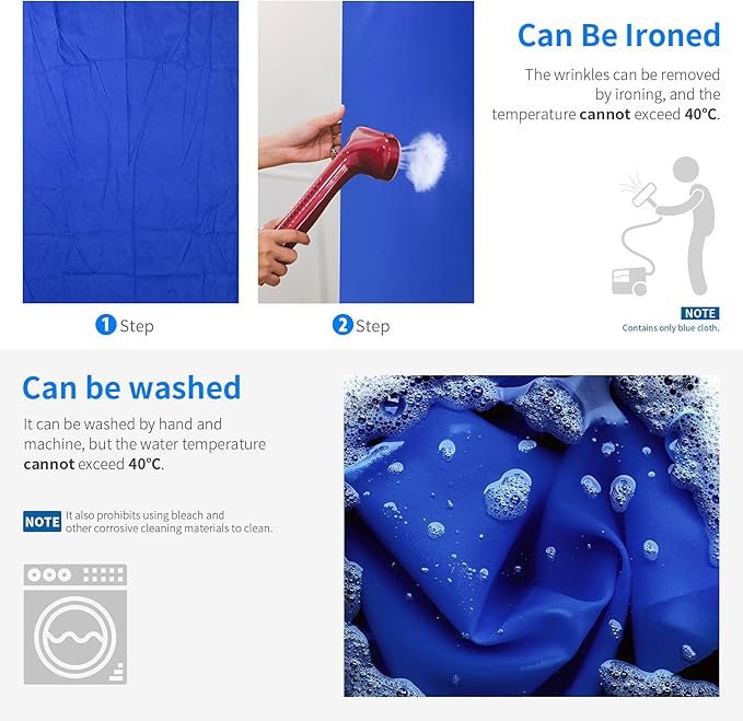 NEEWER 10 x 12FT / 3 x 3.6M PRO Photo Studio premium polyester Collapsible Backdrop Background for Photography, Video and Television (Backdrop Only) - Blue