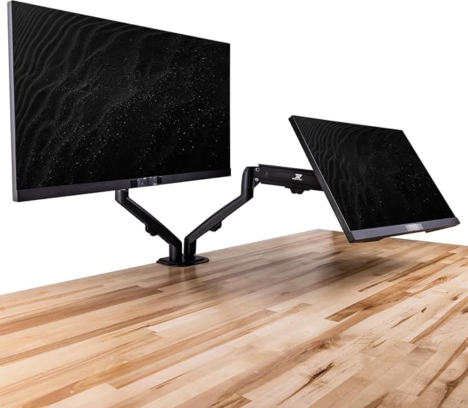 Acer Vero V7 V277 Gbmipx 27" FHD IPS Monitor w/ 4ms Response Time, Anti Glare, VESA Mount (100mm), VGA, HDMI & Black Color (UM.HV7AA.G07) 2 Pack w/DKZ Hub & ErgoFlexy Dual Monitor Mount