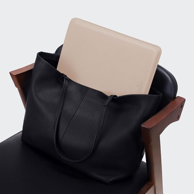 Comfyable Laptop Sleeve 13 Inch Precisely Compatible with MacBook Air M5 2026 & MacBook Pro/Neo A18, Faux Leather Cover Case, Sand